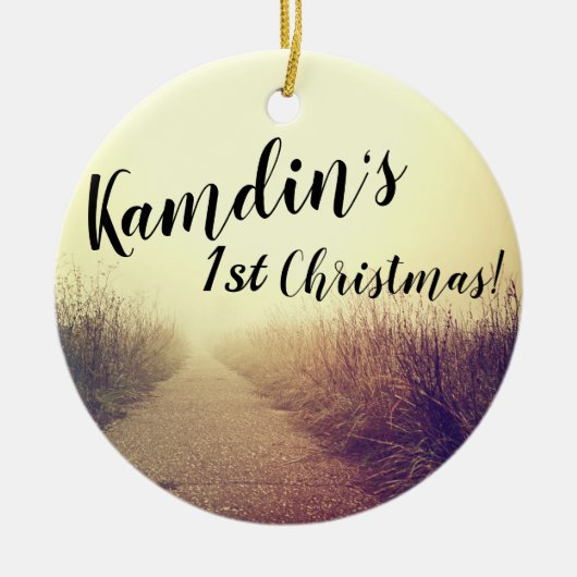 Gepersonaliseerde XMAS Ornament Sunrise Pathway Wa (Voorkant)