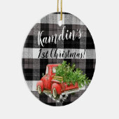 Gepersonaliseerde XMAS Ornament Truck Buffalo Plai (Rechts)