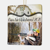 Gepersonaliseerde XMAS Ornament Zonsondergang Schu (Links)