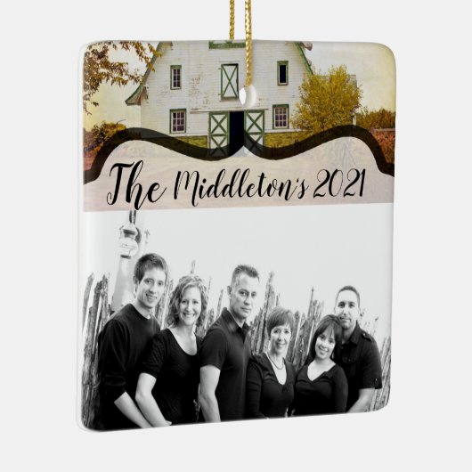 Gepersonaliseerde XMAS Ornament Zonsondergang Schu (Rechts)