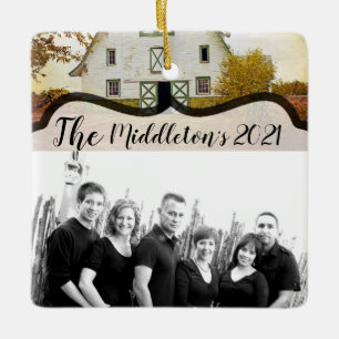 Gepersonaliseerde XMAS Ornament Zonsondergang Schu