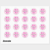 Gepersonaliseerde XOXO - Happy Galentine's Day Sch Ronde Sticker (Vel)