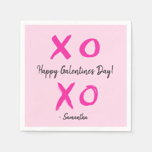 Gepersonaliseerde XOXO - Happy Galentine's Day Sch Servet