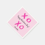 Gepersonaliseerde XOXO - Happy Galentine's Day Sch Servet (Hoek)