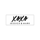 Gepersonaliseerde xoxo in moderne zwarte typografi  zelfinktende stempel (Design)