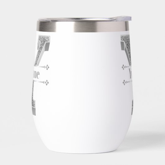 Gepersonaliseerde Y Initiaal Silver Monogram Jouw (Links)