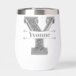 Gepersonaliseerde Y Initiaal Silver Monogram Jouw