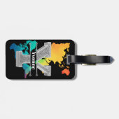 Gepersonaliseerde Y Initiaal Silver Monogram Jouw Bagagelabel (Achterkant horizontaal)