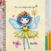 Gepersonaliseerde Yellow Fairy Notitieboek en tijd