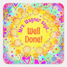 Gepersonaliseerde Yellow Floral Motivatie Teacher