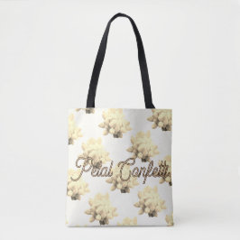 Gepersonaliseerde Yellow Flower Confetti Tote Bag