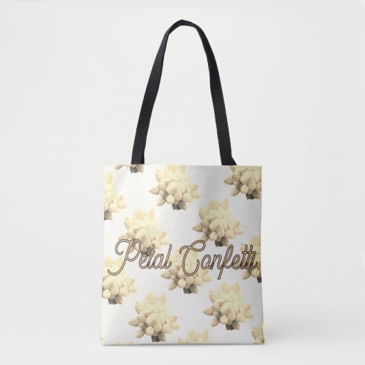 Gepersonaliseerde Yellow Flower Confetti Tote Bag (Voorkant)