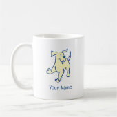 Gepersonaliseerde Yellow Lab Puppy Schattige Eenvo Koffiemok (Links)