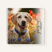 Gepersonaliseerde Yellow Labrador Retriever Journa Notitieboek (Voorkant)