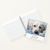 Gepersonaliseerde Yellow Labrador Retriever Journa Notitieboek (Binnen)