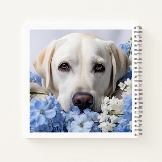 Gepersonaliseerde Yellow Labrador Retriever Journa Notitieboek (Achterkant)