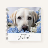 Gepersonaliseerde Yellow Labrador Retriever Journa Notitieboek (Voorkant)