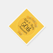 Gepersonaliseerde Yellow Rose 50e Jubileum Servet (Hoek)