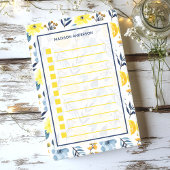 Gepersonaliseerde Yellow Waterverf Floral to-do li Post-it® Notes