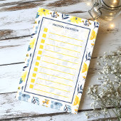 Gepersonaliseerde Yellow Waterverf Floral to-do li Post-it® Notes