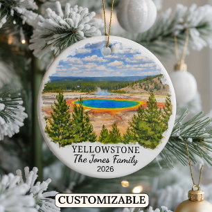 Gepersonaliseerde Yellowstone National Park, Monta Keramisch Ornament