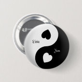 Gepersonaliseerde Yin Yang Love Button (Voorkant /achterkant)
