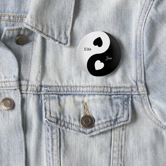Gepersonaliseerde Yin Yang Love Button (In situ)