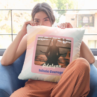 Gepersonaliseerde Yoga Lover Leraar Moeder Vrouwen Kussen