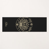 Gepersonaliseerde Yoga Mat Meditatie Gift Zwart (Voorkant (horizontaal))