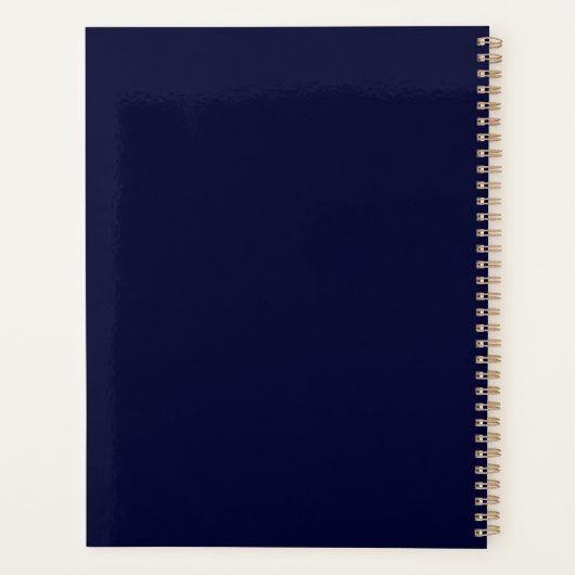 Gepersonaliseerde Yoga Teacher Navy Gold 2023 Plan Planner (Achterkant)