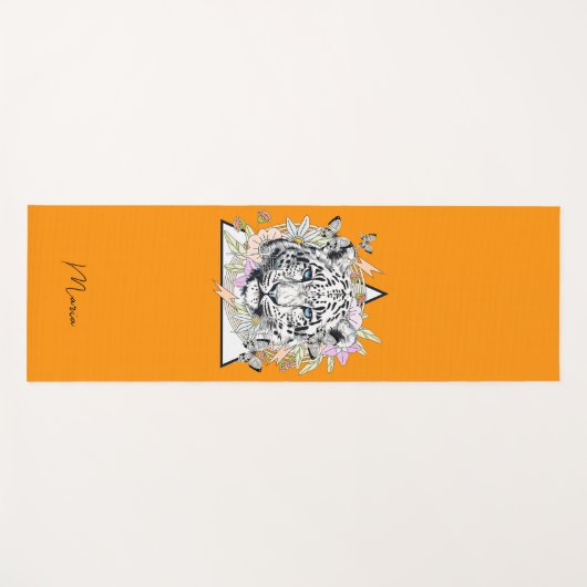 Gepersonaliseerde yogamat aangepaste naam witte ti (Voorkant (horizontaal))