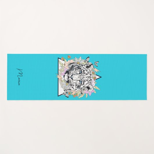 Gepersonaliseerde yogamat aangepaste naam witte ti (Voorkant (horizontaal))