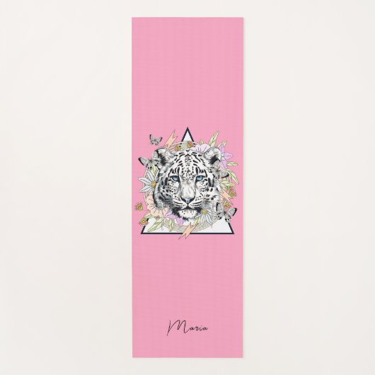 Gepersonaliseerde yogamat aangepaste naam witte ti (Voorkant)