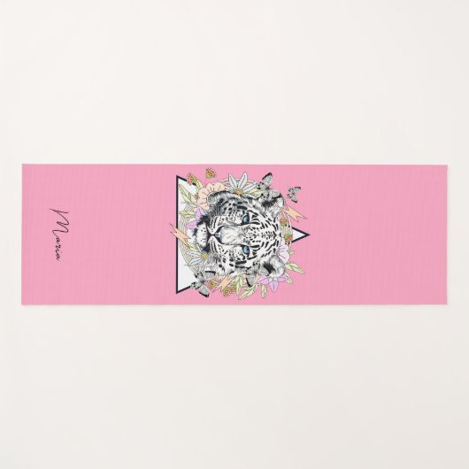 Gepersonaliseerde yogamat aangepaste naam witte ti (Voorkant (horizontaal))