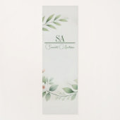 Gepersonaliseerde yogamat met minimalistische bloe (Voorkant)