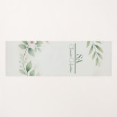 Gepersonaliseerde yogamat met minimalistische bloe (Voorkant (horizontaal))