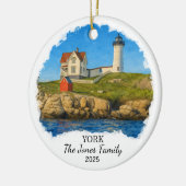 Gepersonaliseerde York Ornament, Maine Keramisch Ornament (Links)