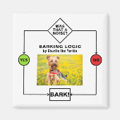 Gepersonaliseerde Yorkie hond blaffen logica Foton Magneet (Voorkant)