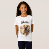 Gepersonaliseerde Yorkie Sunset Schattige Beach Ho T-shirt (Voorkant volledig)