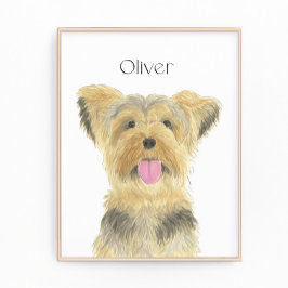Gepersonaliseerde Yorkie Yorkshire Terrier Art Foto Afdruk