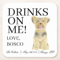 Gepersonaliseerde Yorkie Yorkshire Terrier bruilof