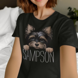 Gepersonaliseerde Yorkie Yorkshire Terrier Naam va T-shirt