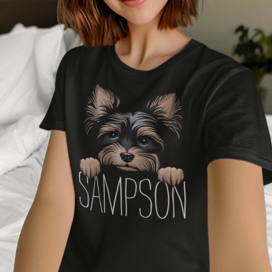 Gepersonaliseerde Yorkie Yorkshire Terrier Naam va T-shirt