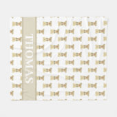 Gepersonaliseerde Yorkie Yorkshire Terrier Tan & W Fleece Deken (Voorkant (Horizontaal))