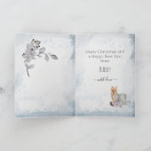 Gepersonaliseerde Yorkshire Terrier Ma Kerstmis Feestdagen Kaart (Binnen)