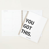 Gepersonaliseerde "You Got This" Motivatie ongedat Planner (Display)