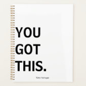 Gepersonaliseerde "You Got This" Motivatie ongedat Planner (Voorkant)