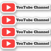 Gepersonaliseerde YouTube-kanaal Handle Social Med Sticker (Voorkant)
