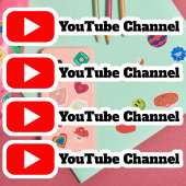 Gepersonaliseerde YouTube-kanaal Handle Social Med Sticker