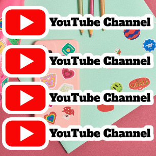 Gepersonaliseerde YouTube-kanaal Handle Social Med Sticker